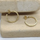 Pendientes de plata estilo aros con baño dorado Pendientes de plata estilo aros con baño dorado