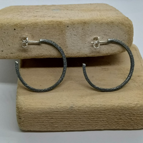 Pendientes de plata estilo aros