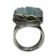 Anillo de plata y oro con aguamarina