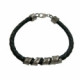 Brazalete de plata y cuero
