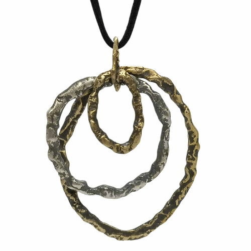 Gargantilla de plata y bronce