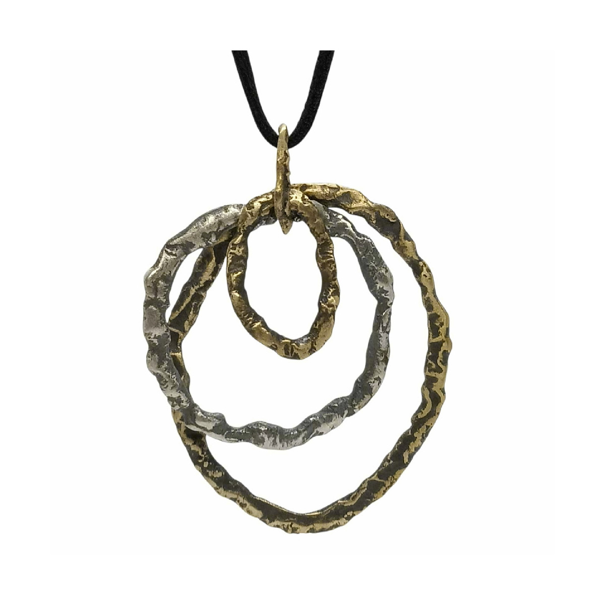 Gargantilla de plata y bronce