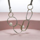 Gargantilla de plata y bronce con perlas