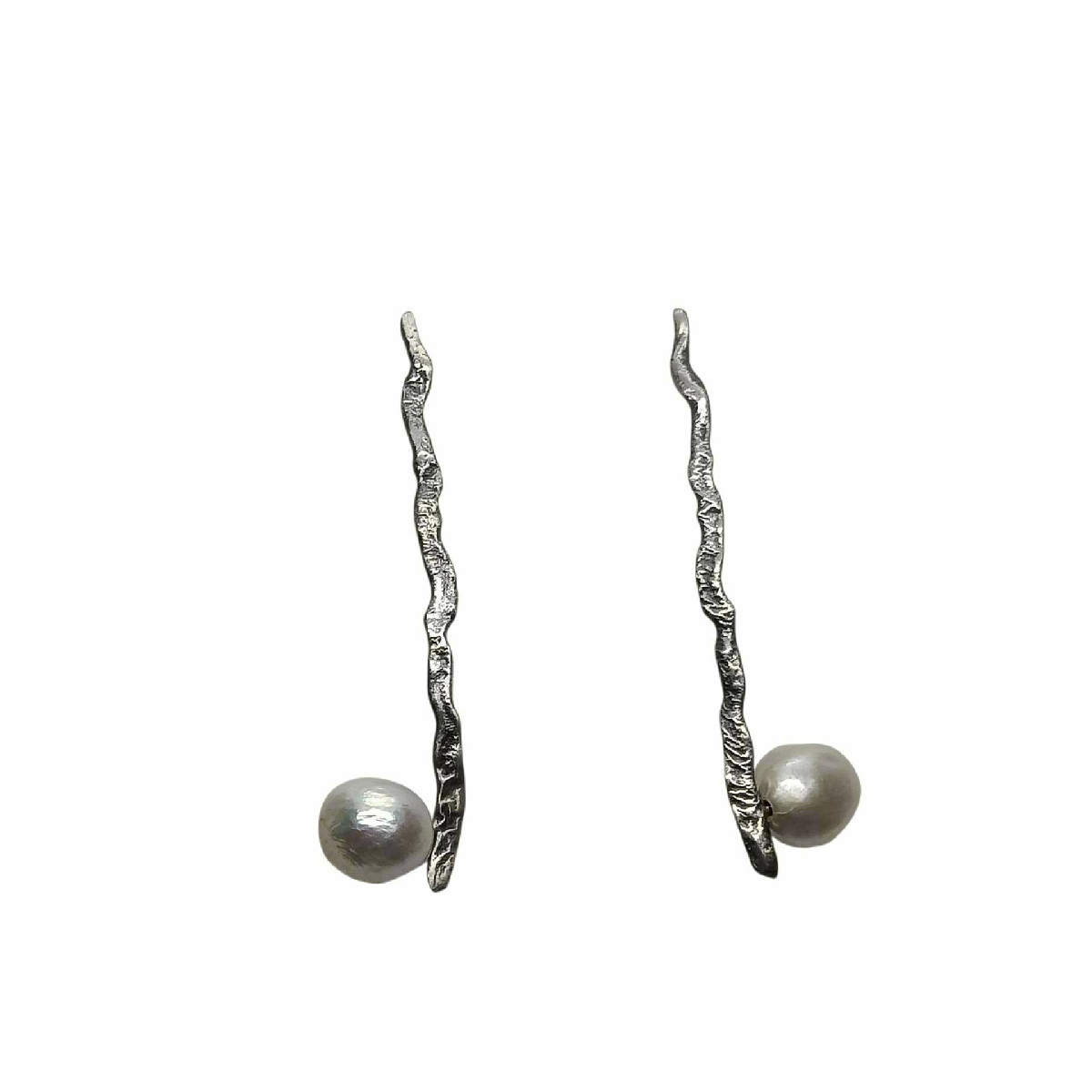 Pendientes de plata y perla