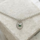 Gargantilla de plata con esmeralda