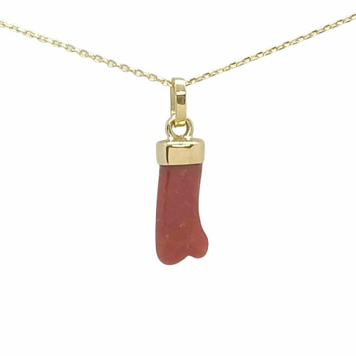 Colgante de oro y coral