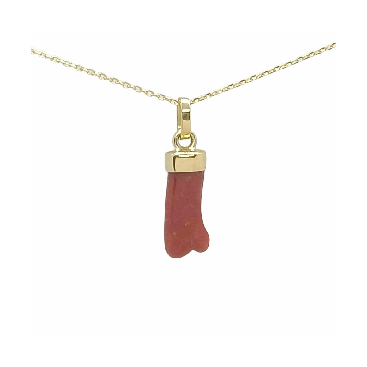 Colgante de oro y coral