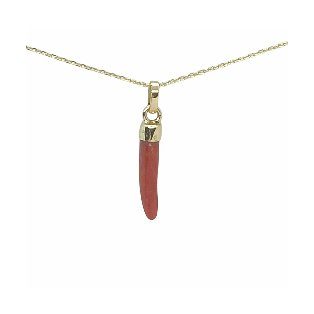 Colgante de oro y coral