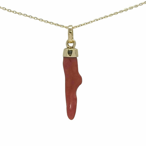 Colgante de oro y coral