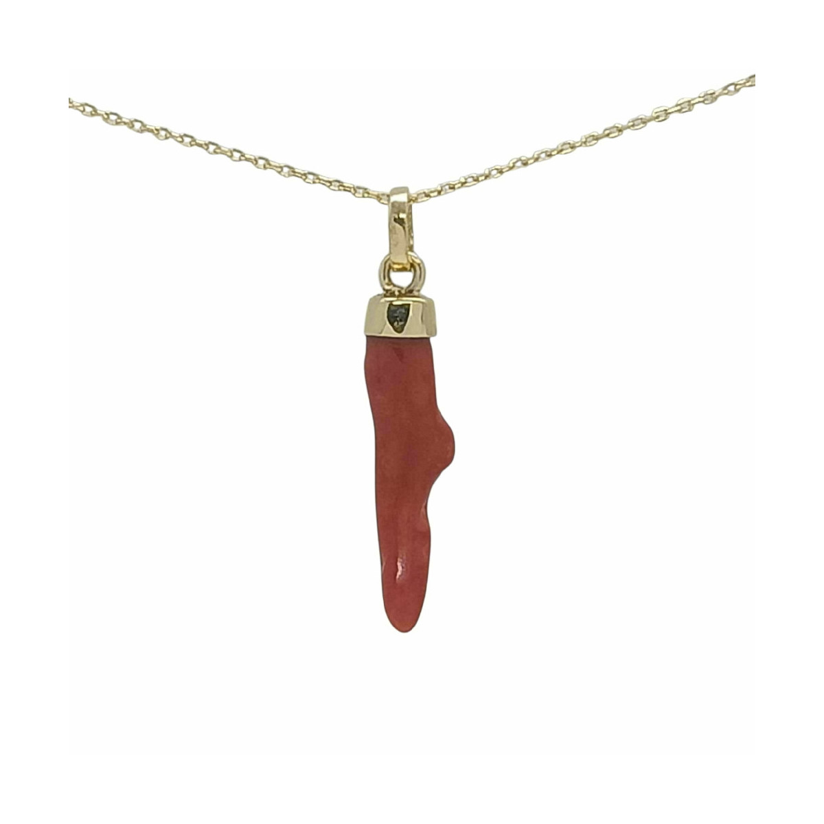 Colgante de oro y coral