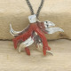 Colgante de plata y coral