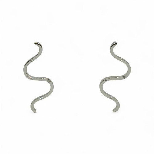 Pendientes de oro blanco con diamantes