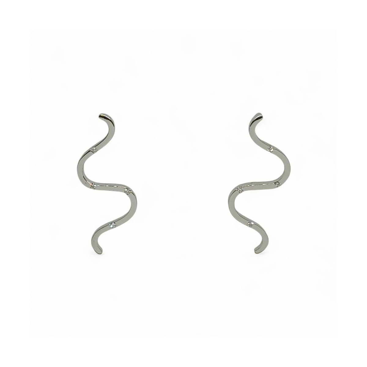 Pendientes de oro blanco con diamantes