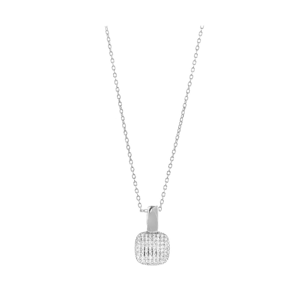 Gargantilla de plata con circonitas