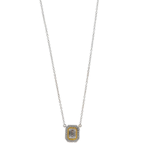 Gargantilla de plata con circonitas