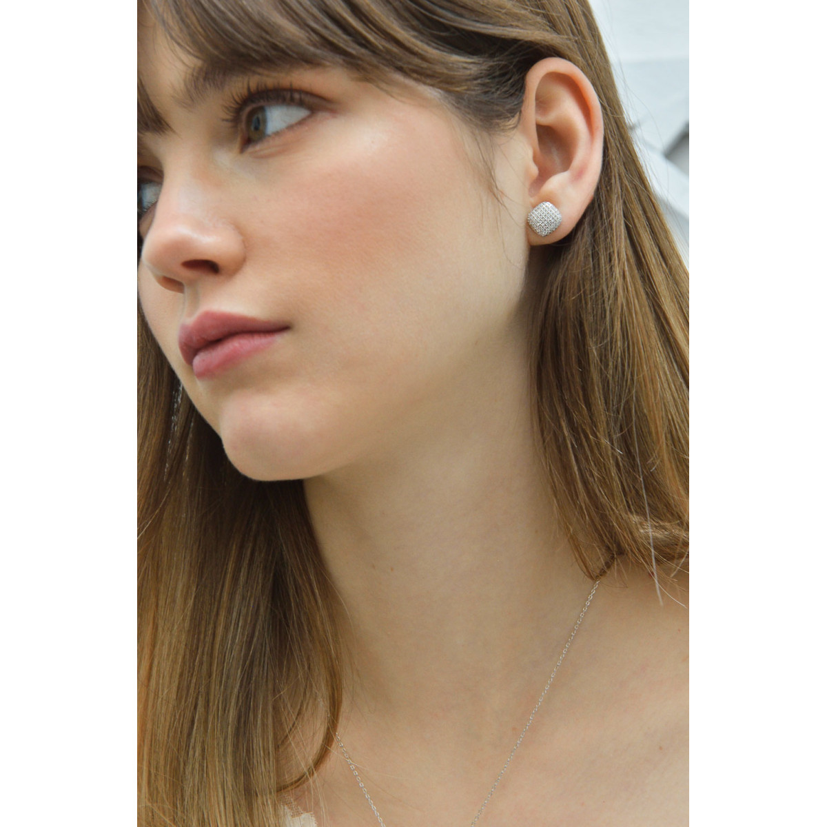 Pendientes de plata con circonitas