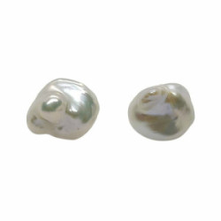Pendientes de perla natural barrocas con plata