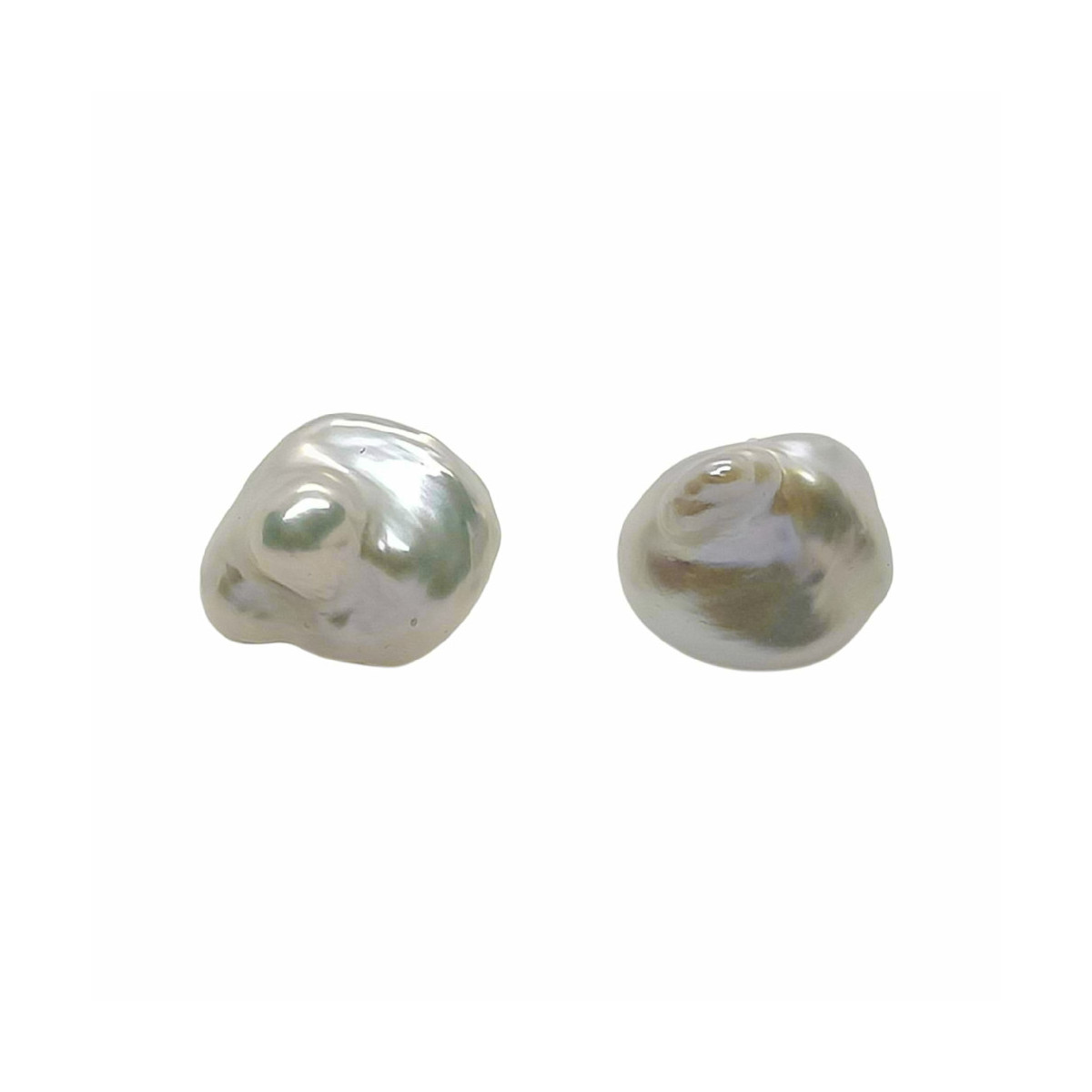 Pendientes de perla natural barrocas con plata