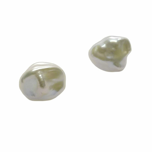 Pendientes de perla natural barrocas con plata