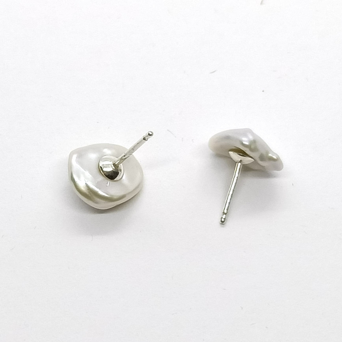Pendientes de perla natural barrocas con plata