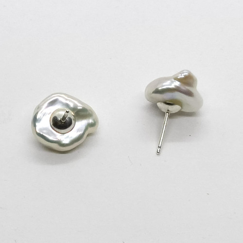 Pendientes de perla natural barrocas con plata