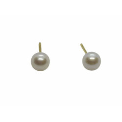 Pendientes de oro con perla natural