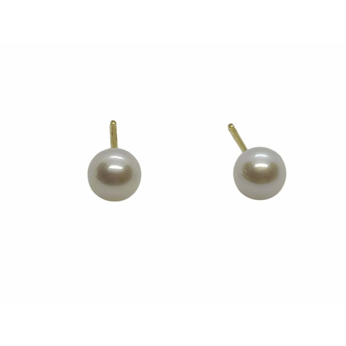Pendientes de oro con perla natural