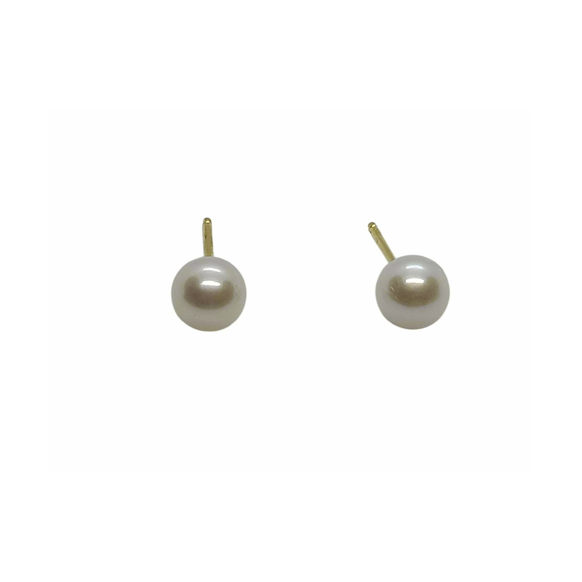 Pendientes de oro con perla natural