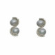 Pendientes de oro blanco con diamantes y perlas