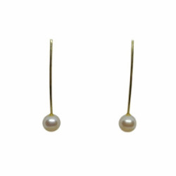Pendientes de oro amarillo con perla