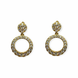 Pendientes de oro amarillo y diamantes