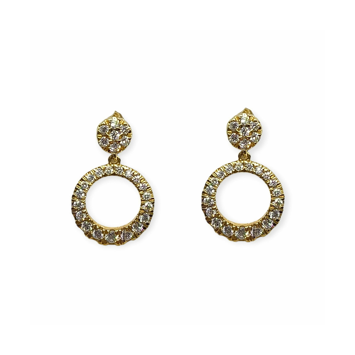 Pendientes de oro amarillo y diamantes