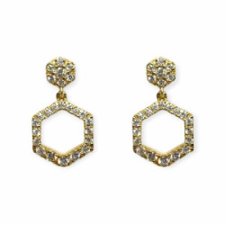 Pendientes de oro amarillo y diamantes