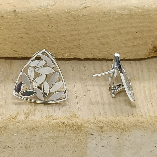 Pendientes de oro blanco