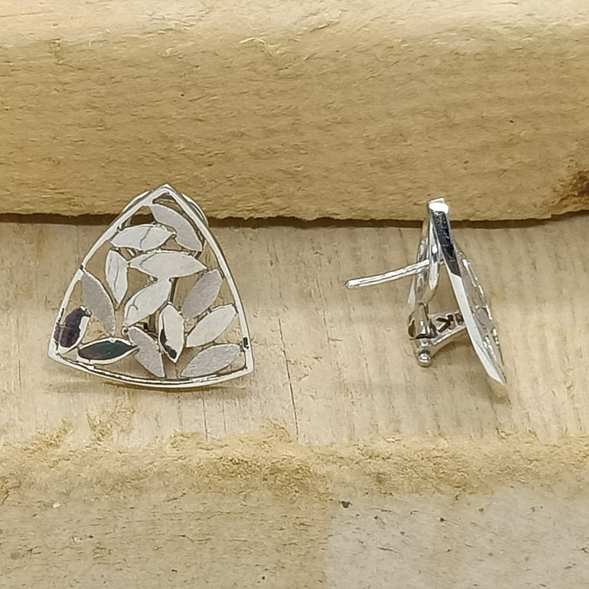 Pendientes de oro blanco