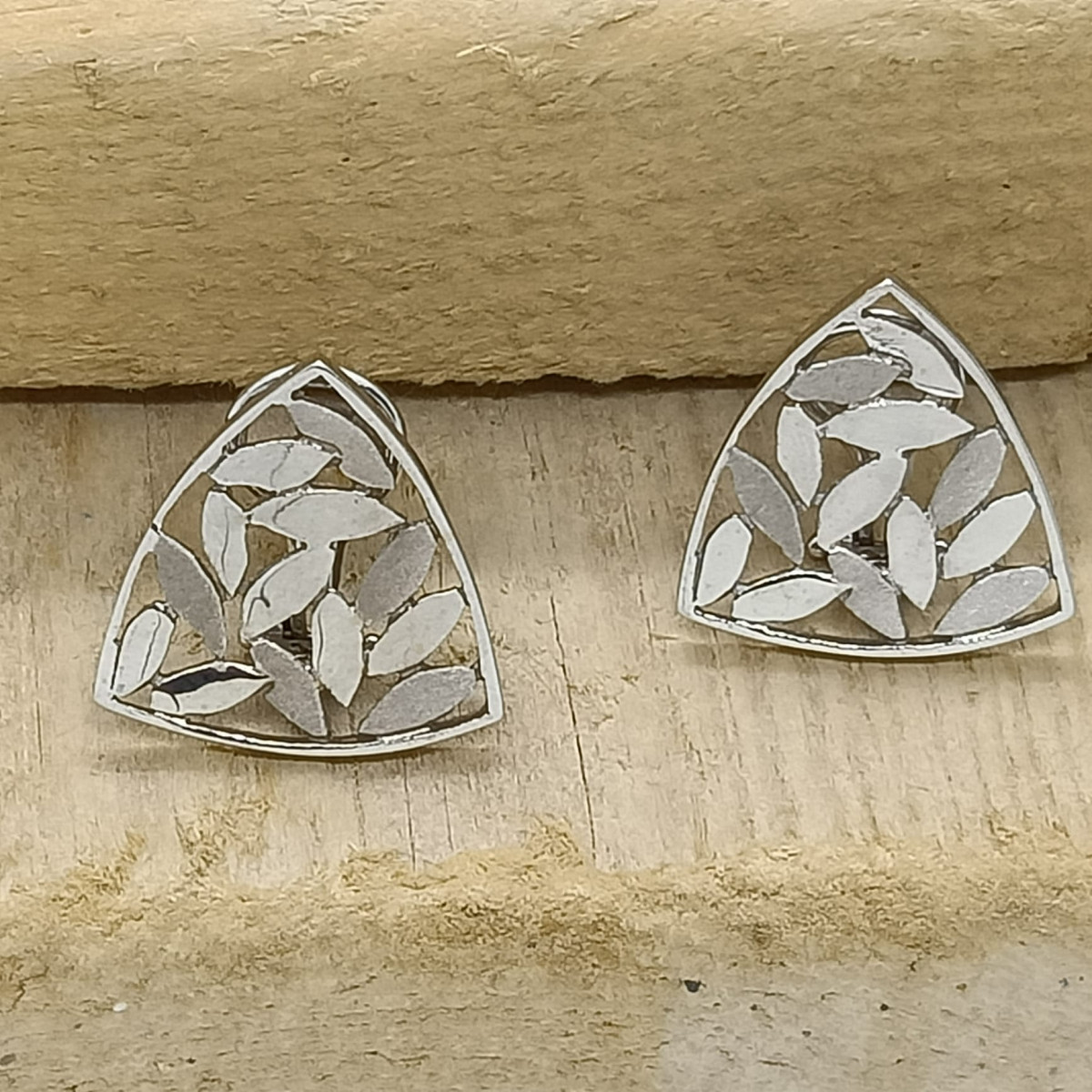 Pendientes de oro blanco