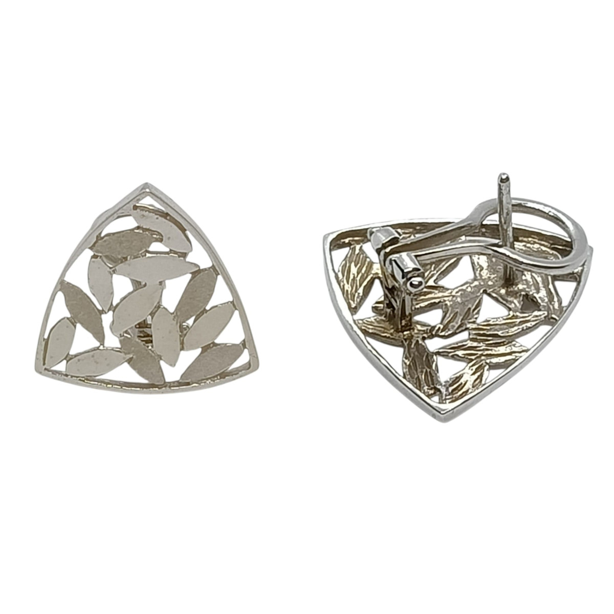 Pendientes de oro blanco