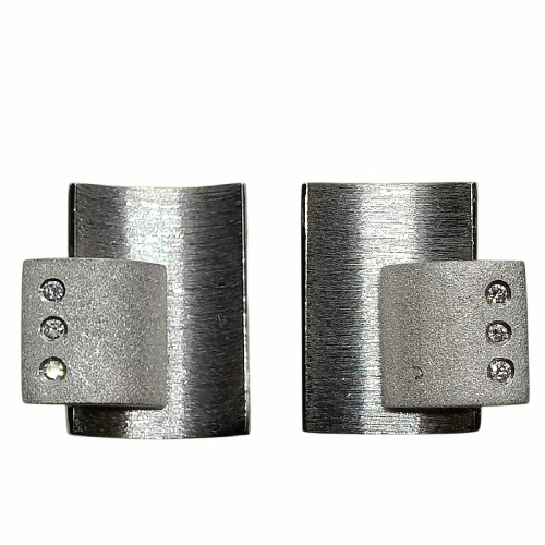 Pendientes de oro blanco y diamantes