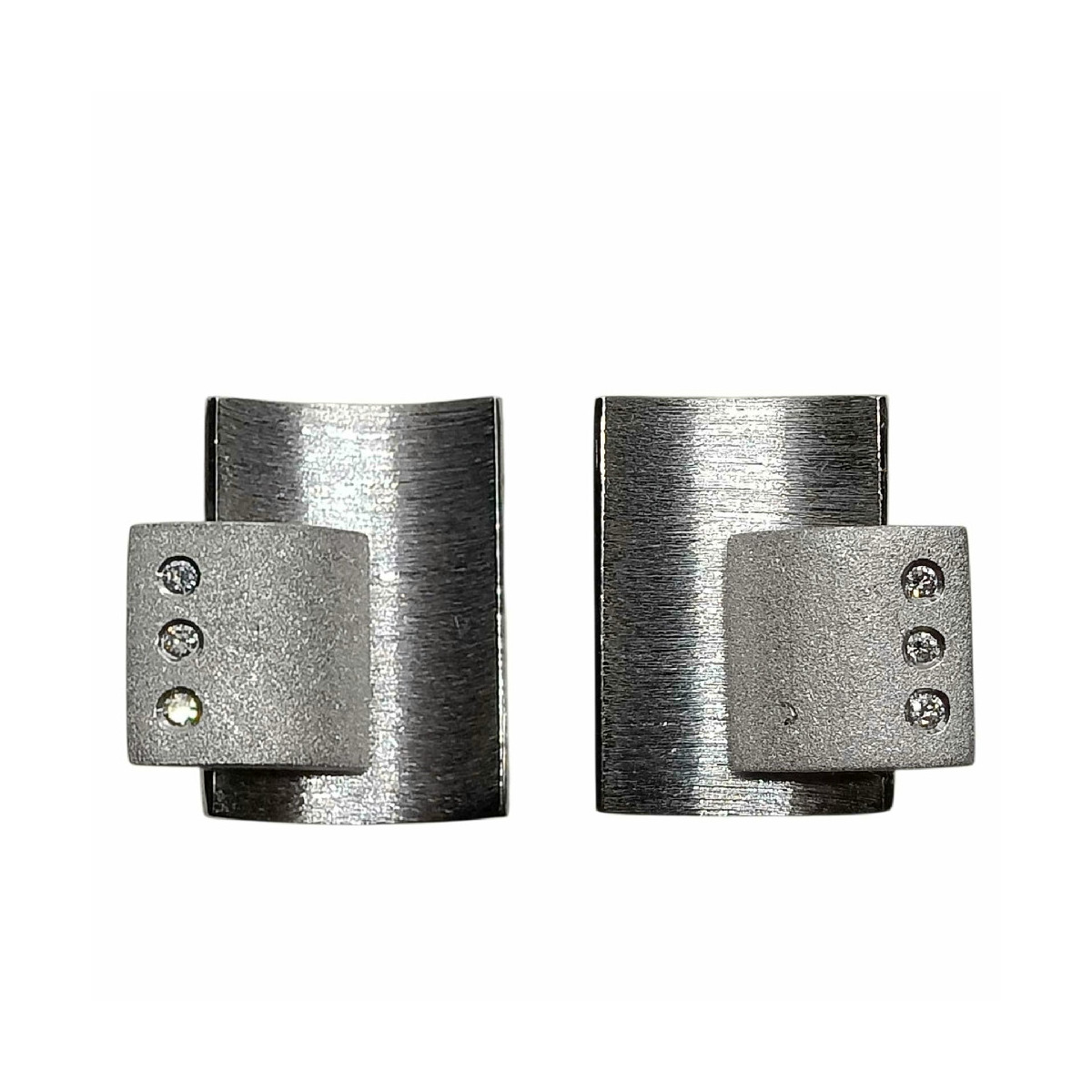 Pendientes de oro blanco y diamantes