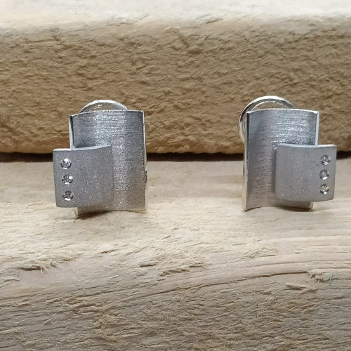 Pendientes de oro blanco y diamantes