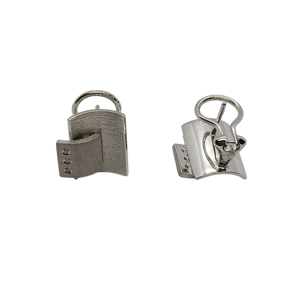 Pendientes de oro blanco y diamantes