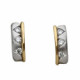 Pendientes de oro amarillo y oro blanco con diamantes