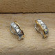 Pendientes de oro amarillo y oro blanco con diamantes