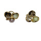 Pendientes de oro amarillo con perlas, cuarzo fume y prehnita Pendientes de oro amarillo con perlas, cuarzo fume y prehnita