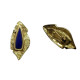 Pendientes DE ORO AMARILLO con lapislázuli