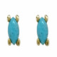 Pendientes de oro amarillo y turquesa