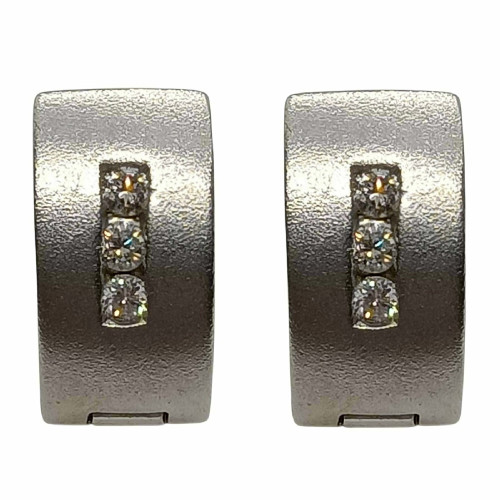 Pendientes de oro blanco y diamantes