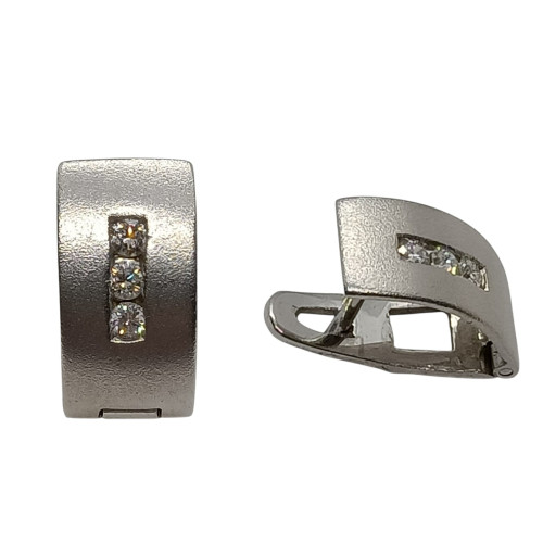 Pendientes de oro blanco y diamantes