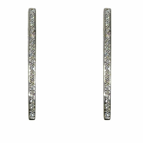 Pendientes de oro blanco y diamantes