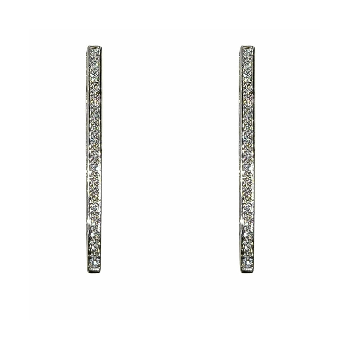 Pendientes de oro blanco y diamantes